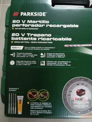Parkside 20V Martillo Perforador Recargable