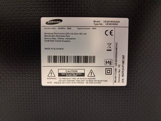 TV Samsung 42 pulgadas Negra sin mando ni cable