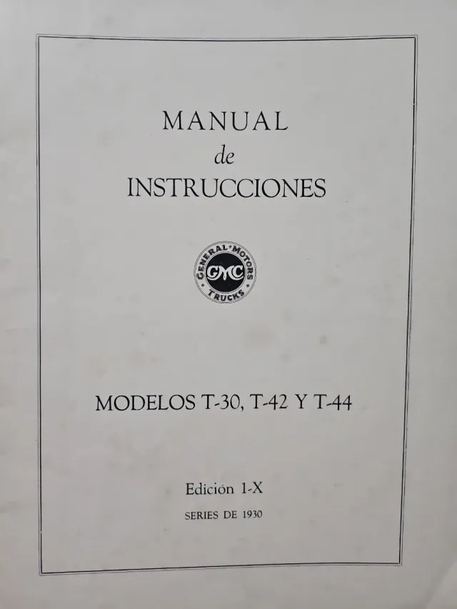 Manual Camiones GMC 1930 T-30, T-42, T-44