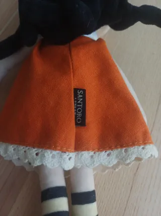 Muñeca Gorjuss de trapo naranja