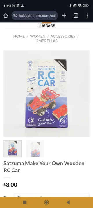 Satzuma Coche RC Madera (sin abrir)