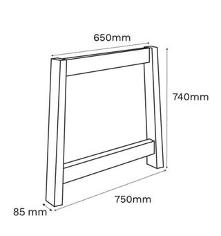 Zoccoli in legno per tavolo o scrivania