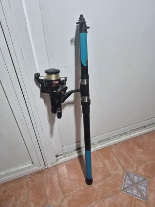 Caña de pescar Geologic con carrete, 3,5 mts