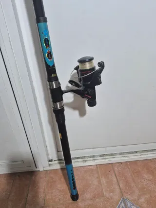 Caña de pescar Geologic con carrete, 3,5 mts