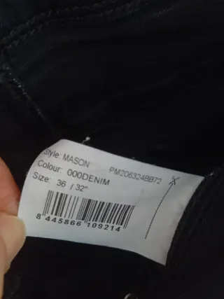 Pantalones vaqueros MASON negros talla 36/32