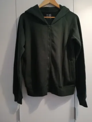 Sudadera de algodón con cremallera