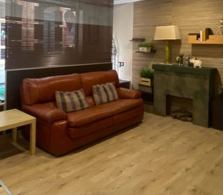 Sofá de piel marrón 3 plazas