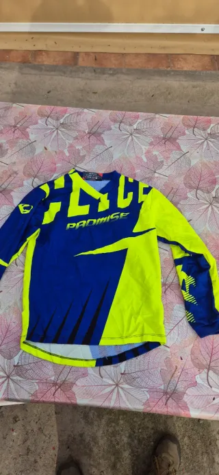 Pantalones Motocross Niño Azul/Amarillo