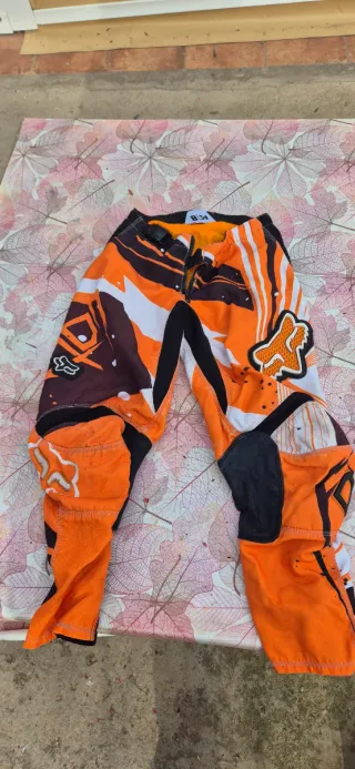 Pantalones Motocross Niño Azul/Amarillo