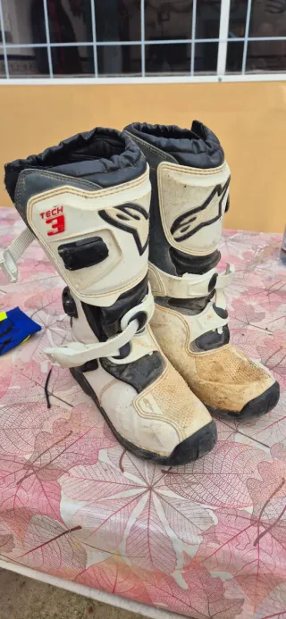 Pantalones Motocross Niño Azul/Amarillo