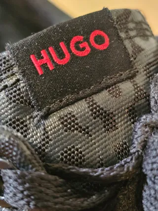 Zapatillas Hugo Boss Hombre Negras Rojas