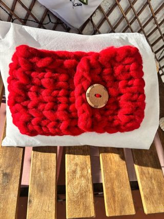 Bufanda preciosa tejida a mano de oveja merina