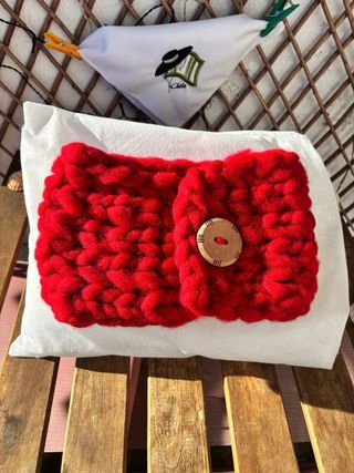 Bufanda preciosa tejida a mano de oveja merina