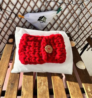 Bufanda preciosa tejida a mano de oveja merina