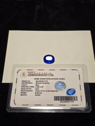 Tanzanite Certificated oval cut deep blue AAA
