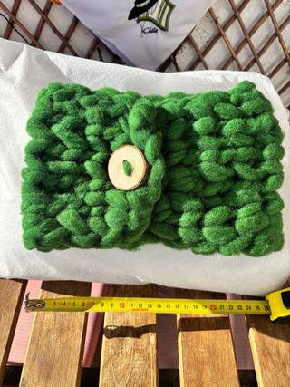 Bufanda original tejida a mano de oveja merina