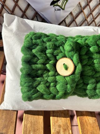 Bufanda original tejida a mano de oveja merina