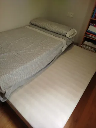 2 Camas Plegables Beige/Gris