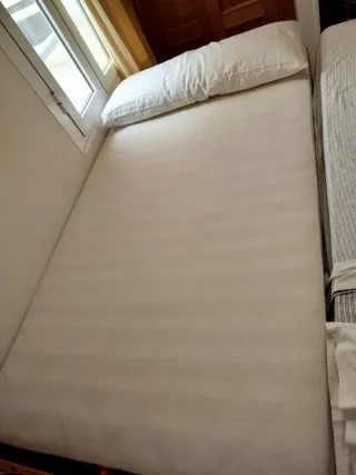 2 Camas Plegables Beige/Gris