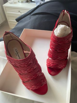 L.K. Bennett Zapatos Verano Talla 37 Rojos