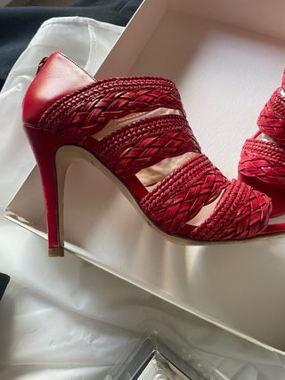 L.K. Bennett Zapatos Verano Talla 37 Rojos