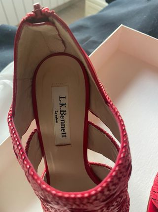 L.K. Bennett Zapatos Verano Talla 37 Rojos