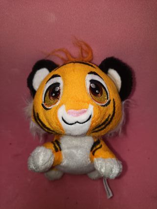 Lote 5 peluches: oso, vaca, tigre, perro, pulpo