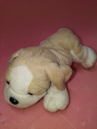 Lote 5 peluches: oso, vaca, tigre, perro, pulpo