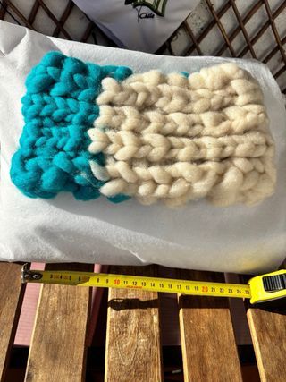 Cuello Mapuche Tejido a Mano Lana Oveja