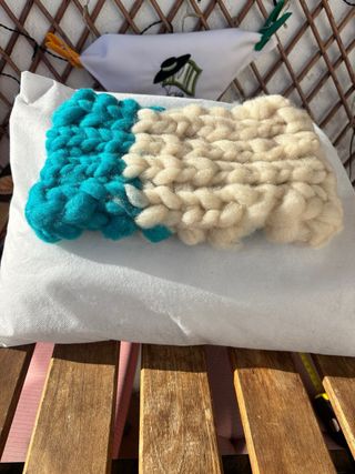 Cuello Mapuche Tejido a Mano Lana Oveja