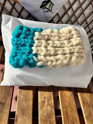 Cuello Mapuche Tejido a Mano Lana Oveja