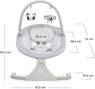 Hamaca eléctrica Kinderkraft LULI gris