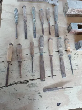 Lote herramientas carpintero antiguas