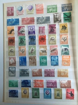 Sellos usados y nuevos de Indonesia.