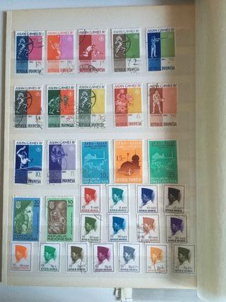 Sellos usados y nuevos de Indonesia.