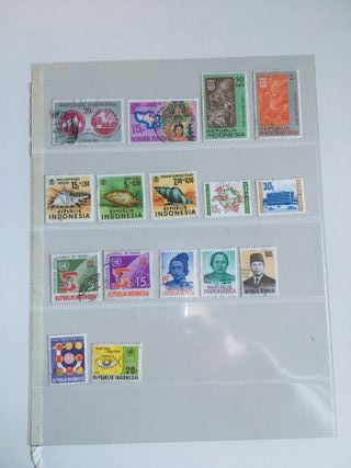 Sellos usados y nuevos de Indonesia.