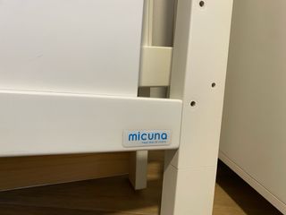 Cómoda y Cuna Micuna Blanca de osito con conchon.