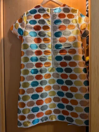 Vestido corto estampado círculos