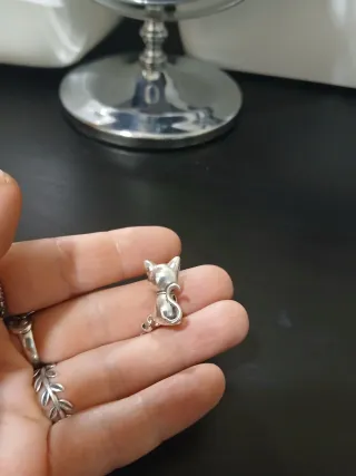 Charm Gato para Pandora Plata 925