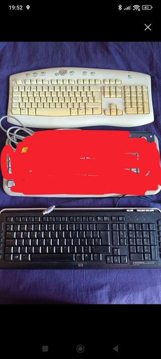 Lote Teclados Ordenador (Beige y Negro)