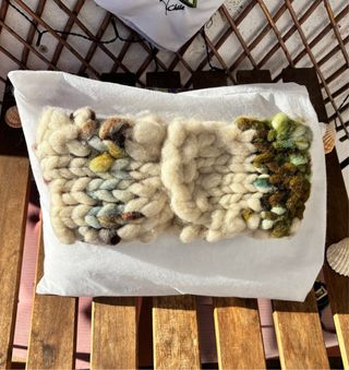 Precioso cuello mapuche hecho a mano, lana oveja