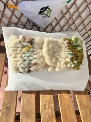 Precioso cuello mapuche hecho a mano, lana oveja