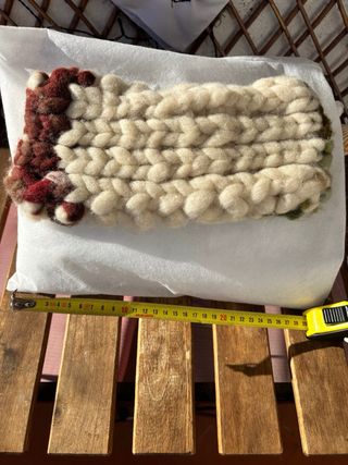 Precioso cuello mapuche hecho a mano, lana oveja