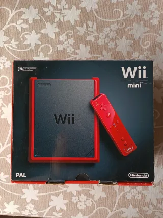 Nintendo Wii Mini Nera e Rossa+ Controller e Cavi