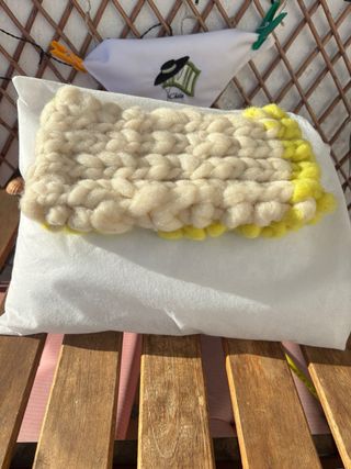 Precioso cuello mapuche hecho a mano, lana oveja