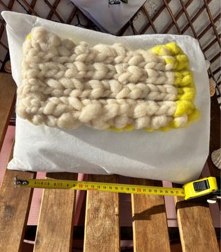 Precioso cuello mapuche hecho a mano, lana oveja