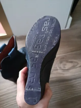 Botines piel azul t.36