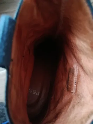 Botines piel azul t.36