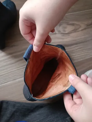 Botines piel azul t.36