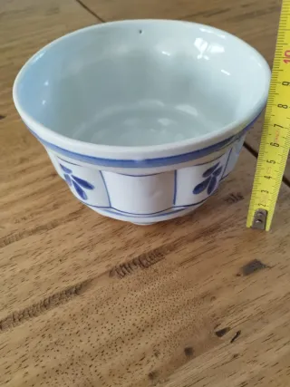 Ciotola in ceramica decorata blu e bianca